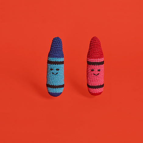 Cotton Crochet Crayon Toy for Dogs