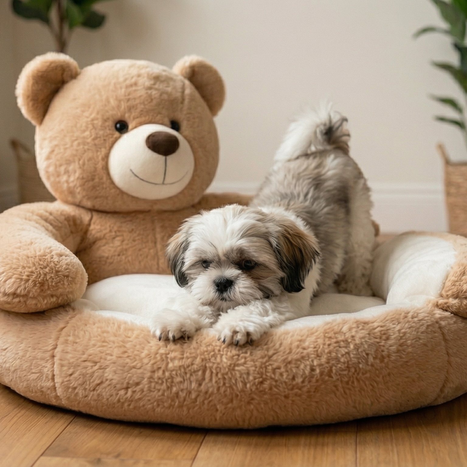 Cuddle Bear Breathable Coral Soft Pet Bed