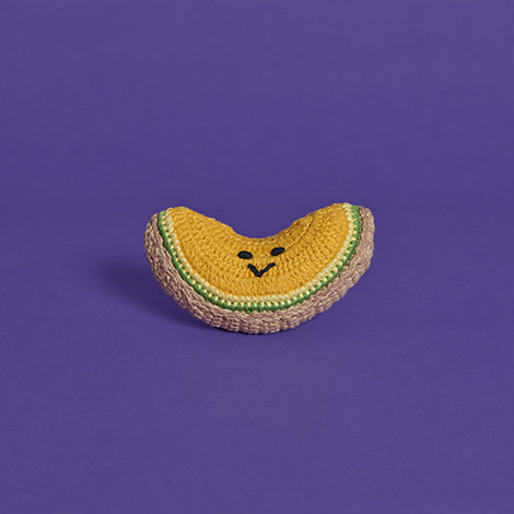 Crochet Cantaloupe Toy for Dogs