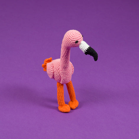 Crochet Flamingo Toy for Dogs