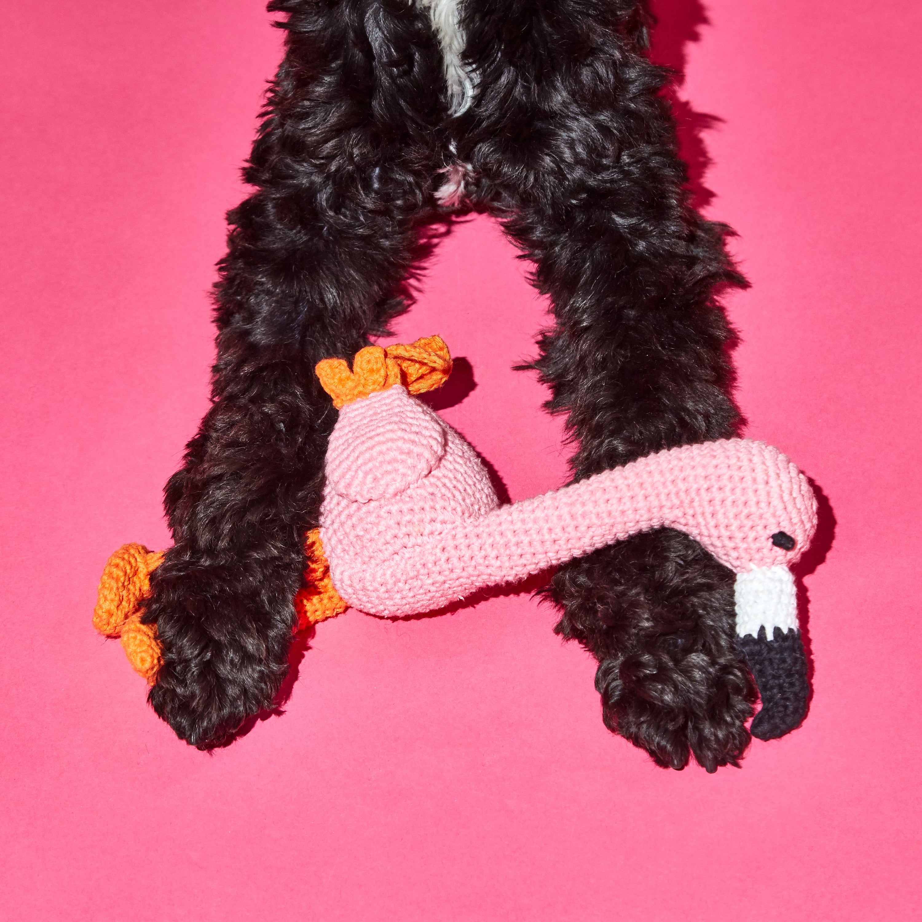 Crochet Flamingo Toy for Dogs