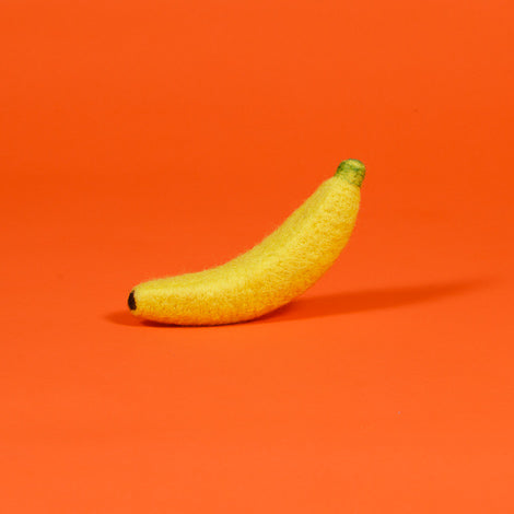 Felted Wool Banana Toy for Dogs