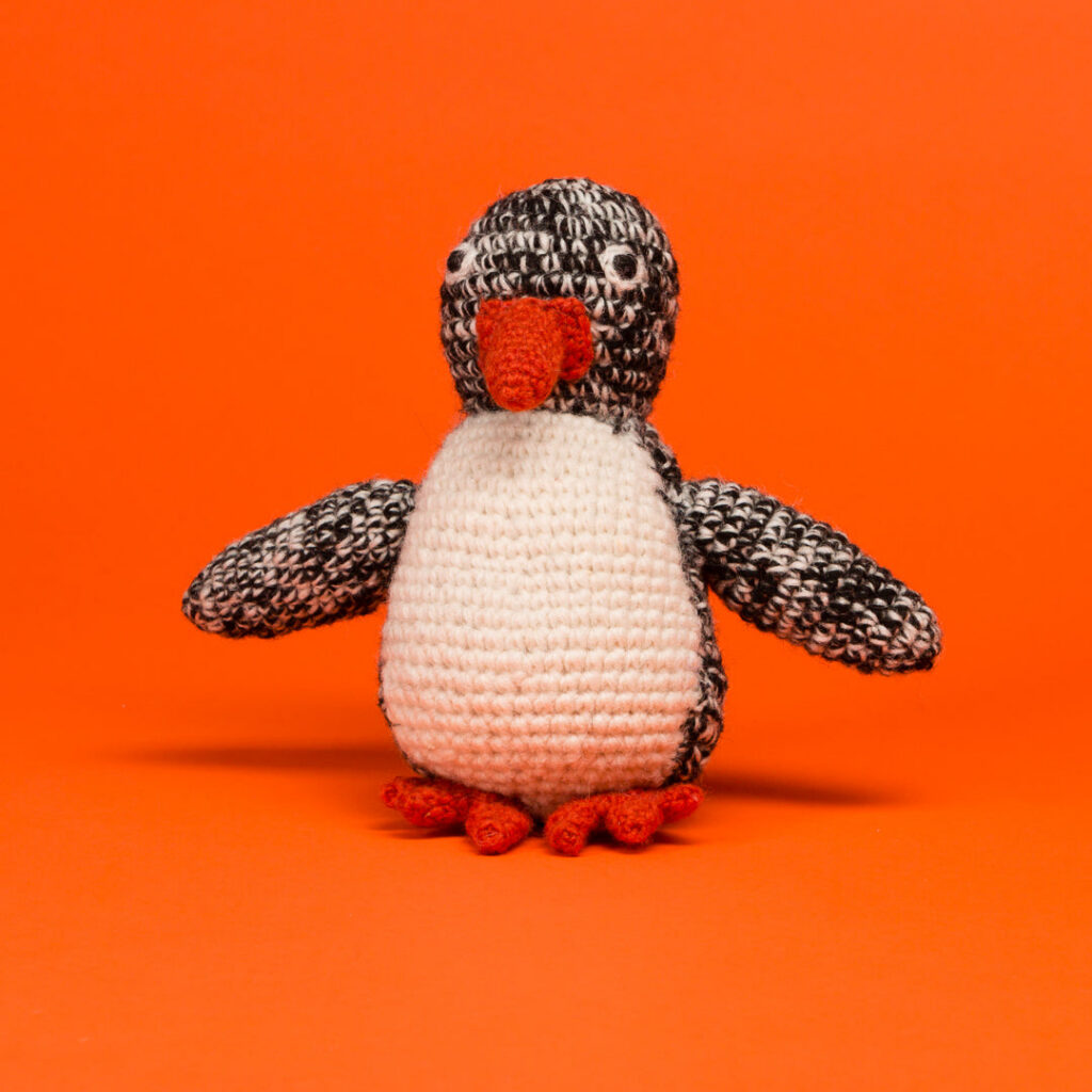 Knitted Penguin Toy for Dogs