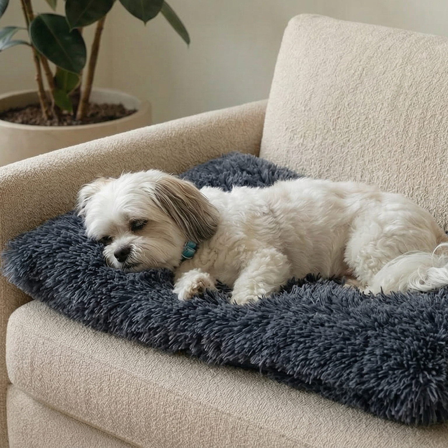 Cosy Fluffy Coral Fleece Warm Oversized Pet Mat