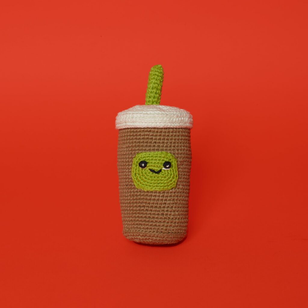 Crochet Matcha Cup Toy for Dogs
