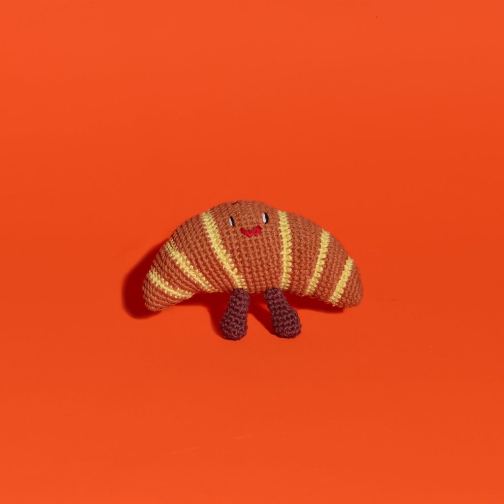 Crochet Croissant Toy for Dogs
