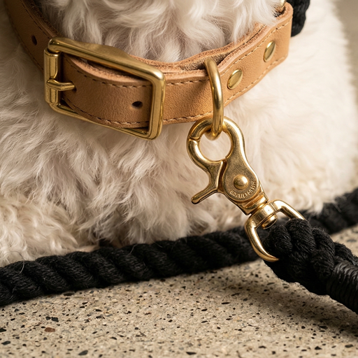 Handwoven Rope Set Colour Spectrum Dog Collar Leash Set