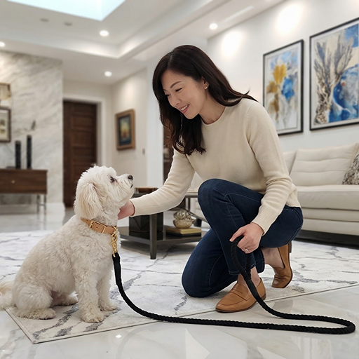 Handwoven Rope Set Colour Spectrum Dog Collar Leash Set