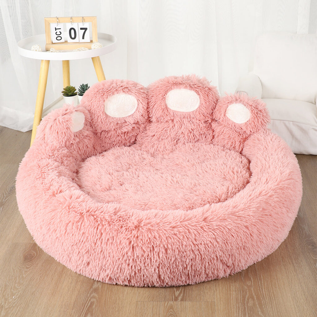 Cozy Cotton Plush Pet Bed