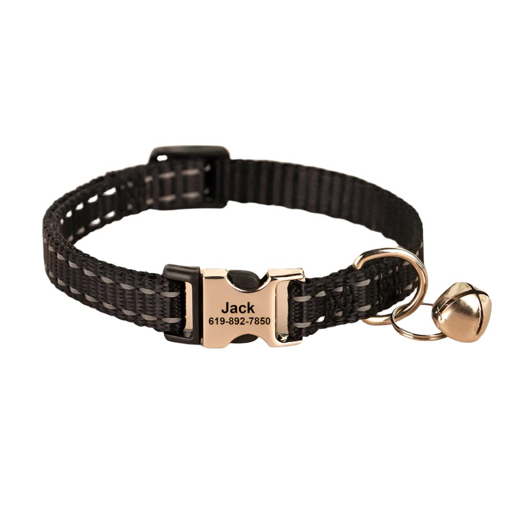 Nylon Reflective Bell Dog Collar