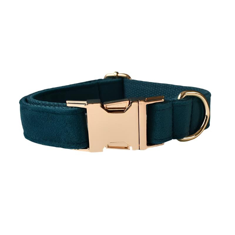 Peacock Collar Blue Velvet Detachable