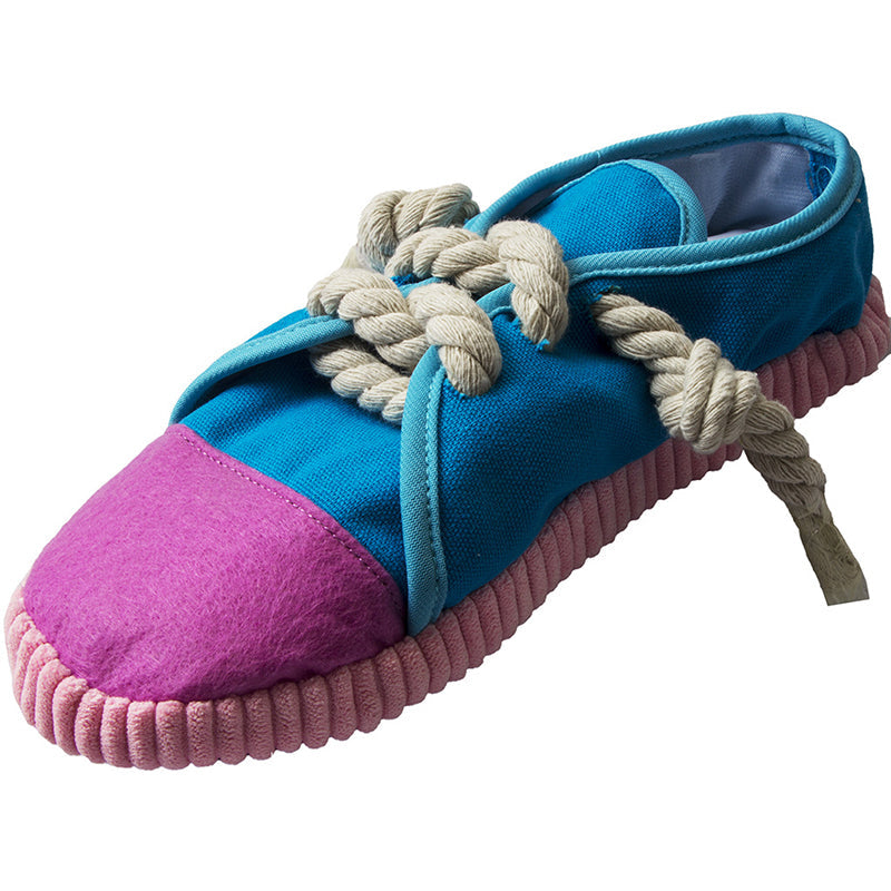 Squeaky Canvas Shoes Chew Toy